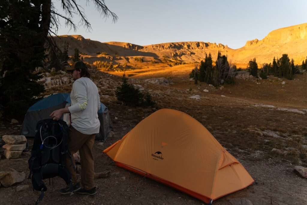 Photo camping equipment