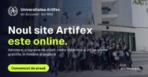 Universitatea ARTIFEX din București – noul website oficial este online